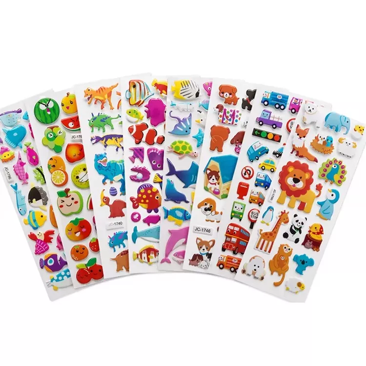PU Faux Leather Puffy Sticker